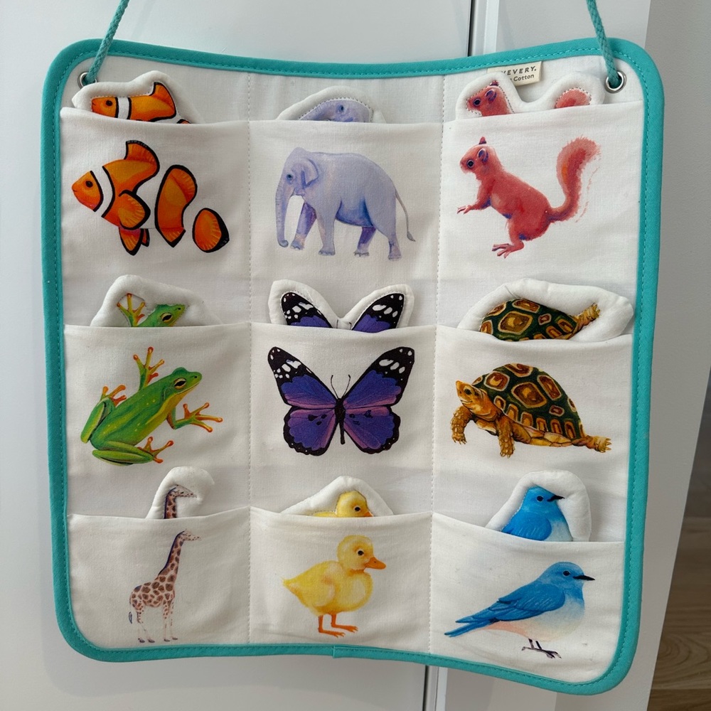 Lovevery quilted critter pockets